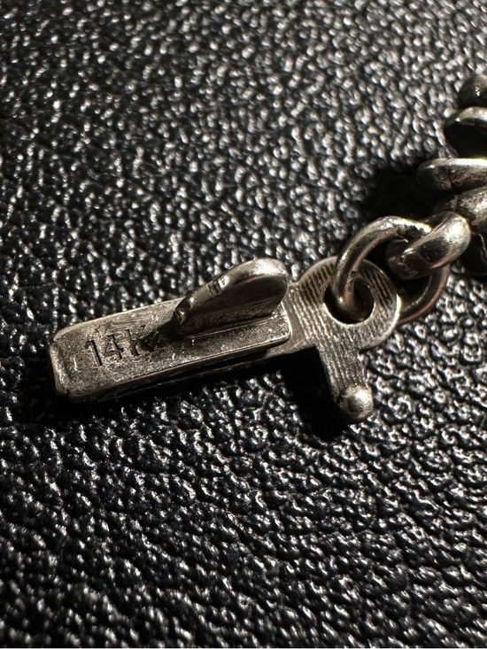 Chrome Hearts Tiny E Necklace 925 Sterling Silver 26.5g - Picture 7 of 7